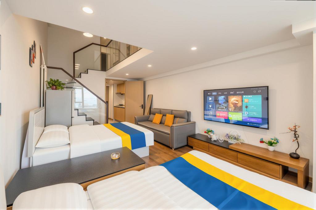 大连市中山区威尼斯水城loft跃层4人双床房, Apartament – Dalian (zdjęcie 1)