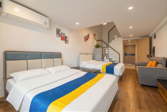 大连市中山区威尼斯水城loft跃层4人双床房, Apartament – Dalian (zdjęcie 3)